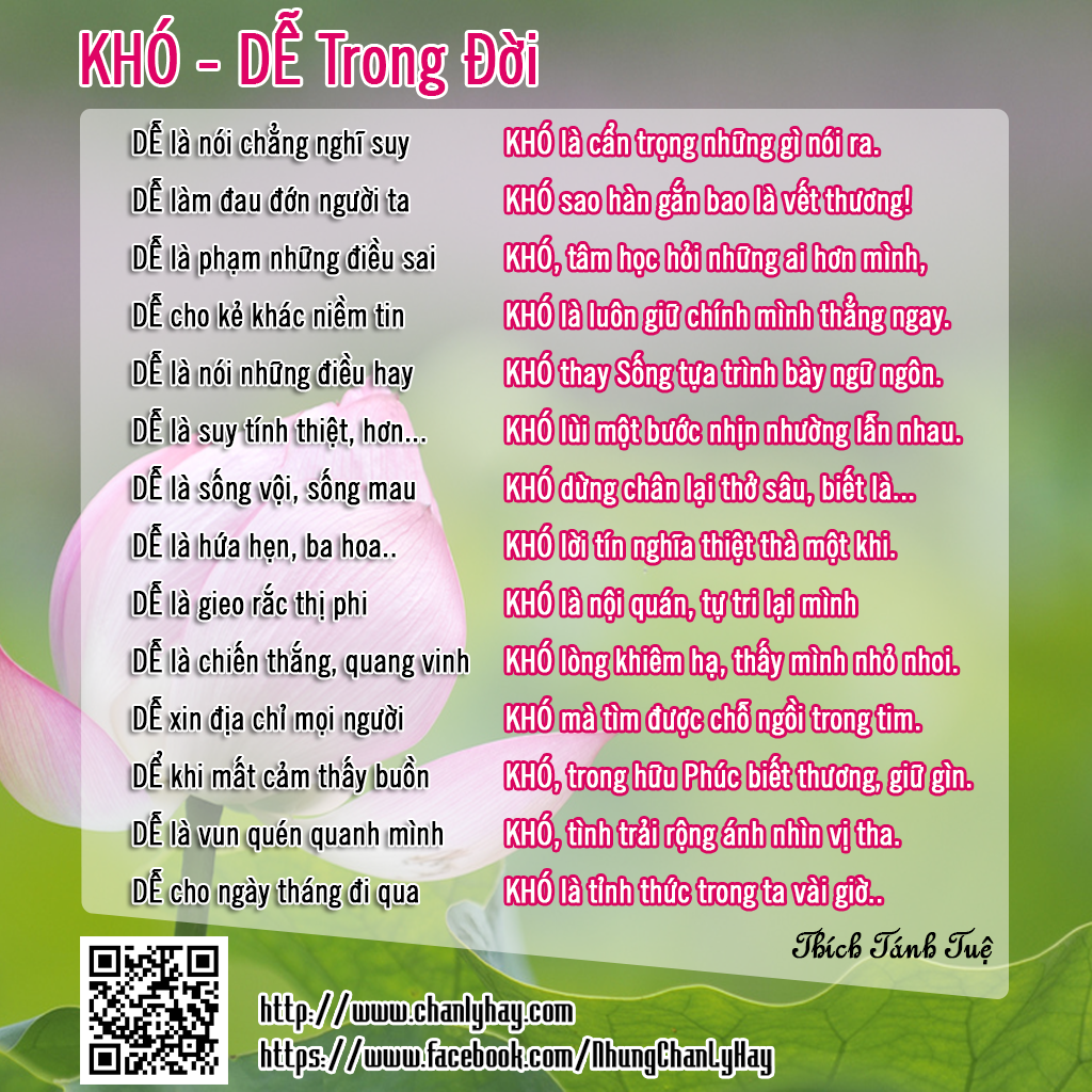 Khó Dễ Trong Đời